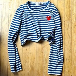 Comme Des Garçons Play striped crop